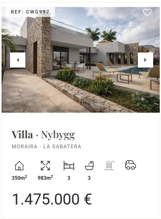 hus og leiligheter Alicante costa blanca spania moraira