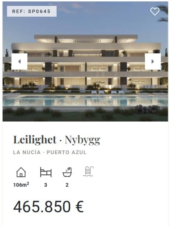 hus og leiligheter Alicante costa blanca spania la nucia
